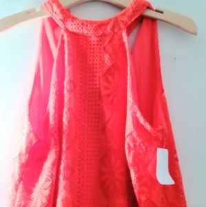 Dressy red halter top